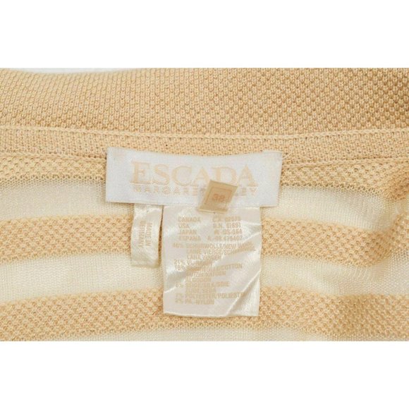 Escada Margaretha Ley Wool Silk Blend Gold Shimmer - Picture 6 of 7